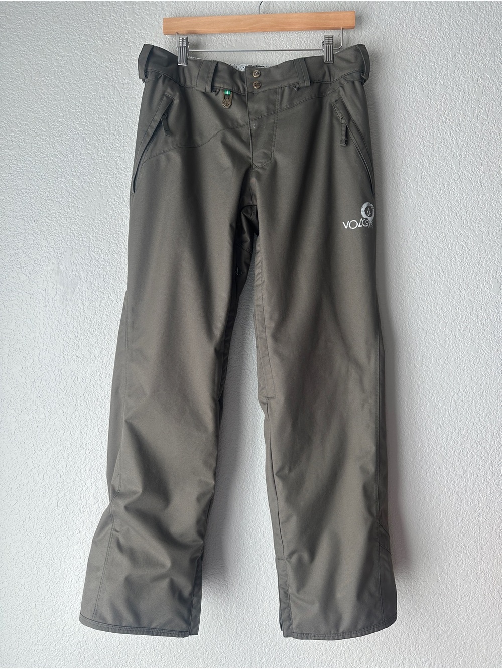 Vintage 2006 Volcom Nimbus “Pedestal” Snowboard Pants - Dark Grey - Medium - Y2K